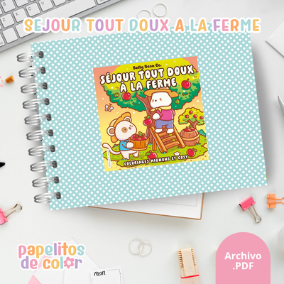 🐮🌸 Libro para Pintar Séjour Tout Doux à la Ferme  ✨🎨