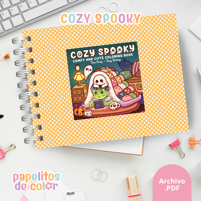 👻🕯️ Libro para Pintar Cozy Spooky ✨🎨