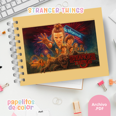🎬🖍️ Libro para Pintar Stranger Thinks ✨📚