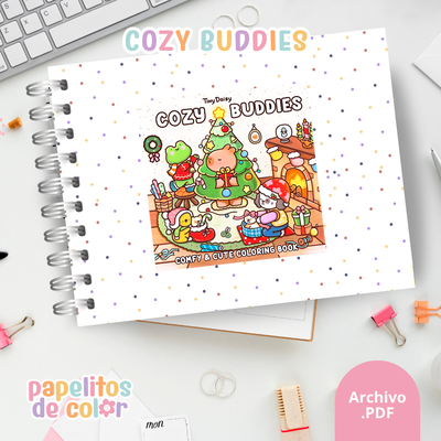 🐻☁️ Libro para Pintar Cozy Buddies ✨🎨