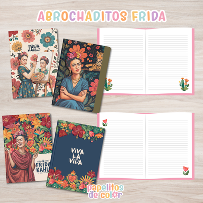 🌸🖍️ Abrochaditos Frida – Colección de Tapas e Interiores ✨📚
