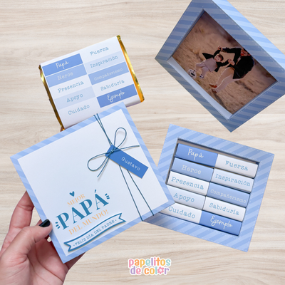 🖼️💙 Portarretratos Día del Padre👔✨