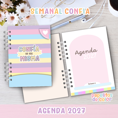 🌸 Agenda Confía -Semanal 2027 🌸