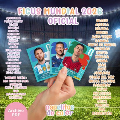 🌍 Figuritas Oficiales Mundial 2026 ⚽✨