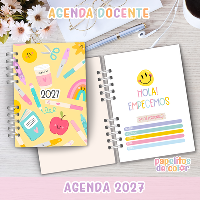 👩‍🏫📚 Agenda Docente - Semanal 2027  ✨📝