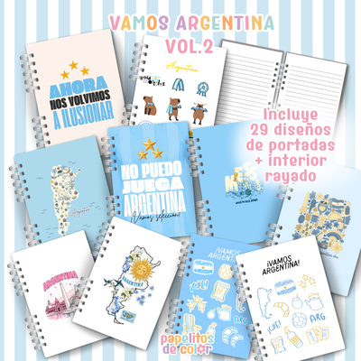 🇦🇷 Kit Cuadernos  - Vamos Argentina ⚽📚