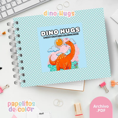 🦕💚 Libro para Pintar Dino Hugs  ✨
