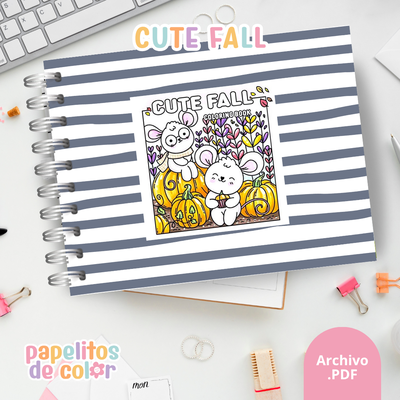 🍁🎨 Libro para Pintar Cute Fall  ✨