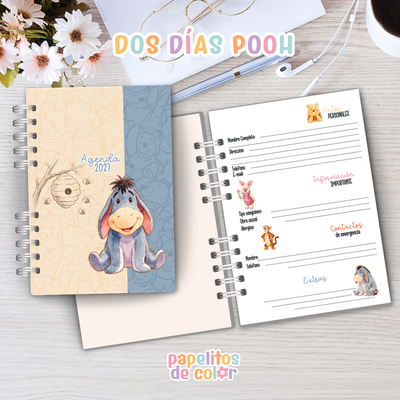 🧸✨ Agenda Pooh - 2 Días por Hoja📖💛