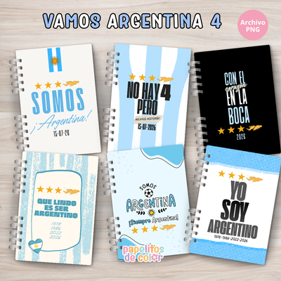 ⚽📚Kit portadas vamos argentina 4 💙🤍💙
