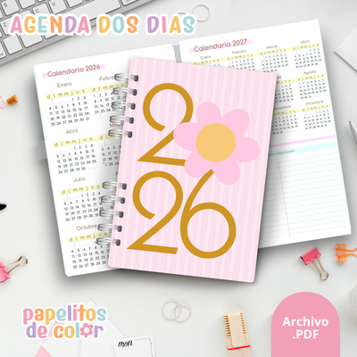 Agenda Comforta 2026 – 2 días por página 🌿✨