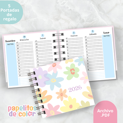 Agenda Arcoiris 2026 🌈 (15x15 cm)