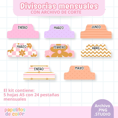 Solapas Divisorias Kit 1 – 5 diseños ✨