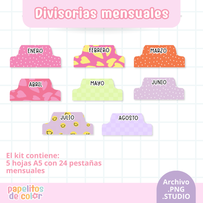 Solapas Divisorias Kit 2 – 5 diseños ✨