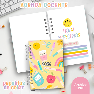 Agenda Docente 2026 ✏️📚✨