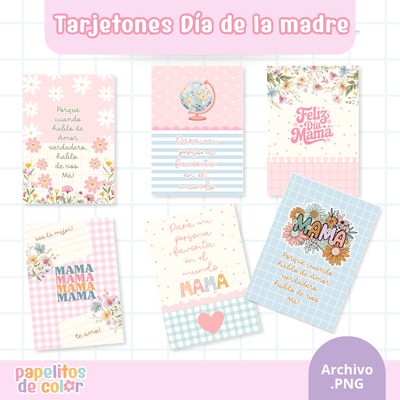 30 Tarjetones para el Día de la Madre 💐✨