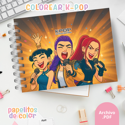 ✨Libro para Pintar Guerreras K-Pop 🎤
