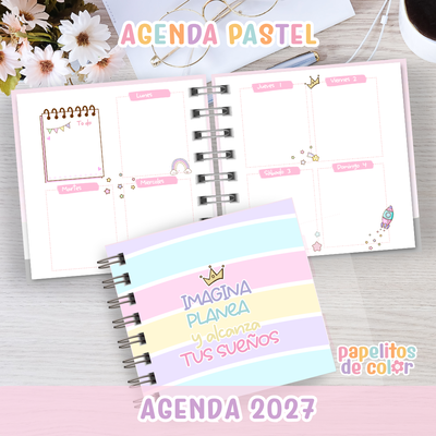Agenda Pastel 2027 (15x15 cm) 🌸✨