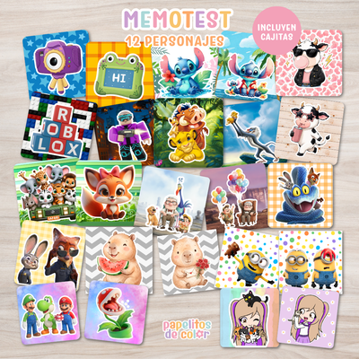 🎨 Pack Memotest Personajes🧩