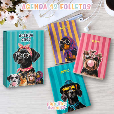 ✨Agenda Perros - Estilo folleto 2027 🐶📚✨