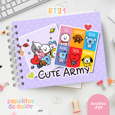 🎨 Libro para Pintar de BT21 💜✨