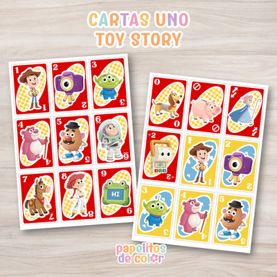 🃏 Cartas UNO Versión Toy Story 🤠🚀