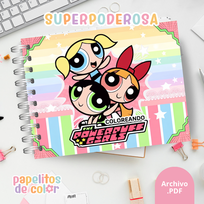 🎨 Libro para Pintar de Las Chicas Superpoderosas 💖⚡✨