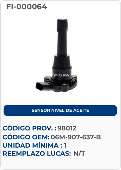 SENSOR NIVEL OE ACEITE