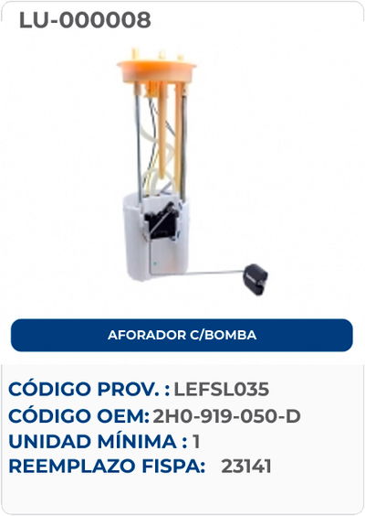 AFORADOR C/BOMBA