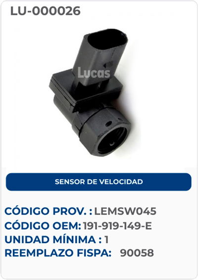 SENSOR DE VELOCIDAD