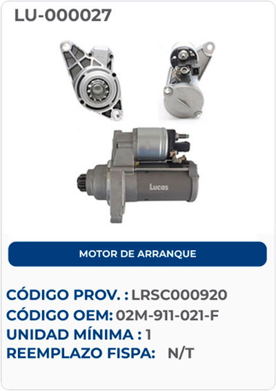 MOTOR DE ARRANQUE 02M-911-021-F