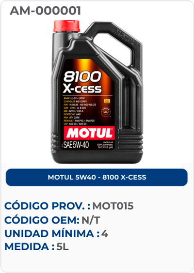 MOTUL 5W40 - 8100 X-CESS