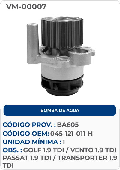 BOMBA DE AGUA
