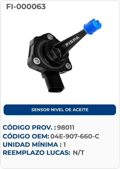 SENSOR NIVEL OE ACEITE