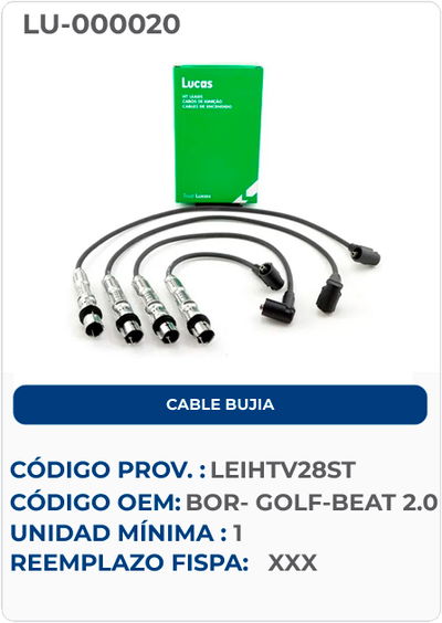 CABLE BUJIA