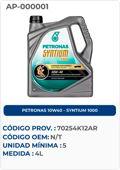 PETRONAS 10W40 - SYNTIUM 1000