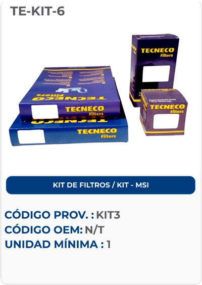 KIT DE FILTROS / KIT MSI