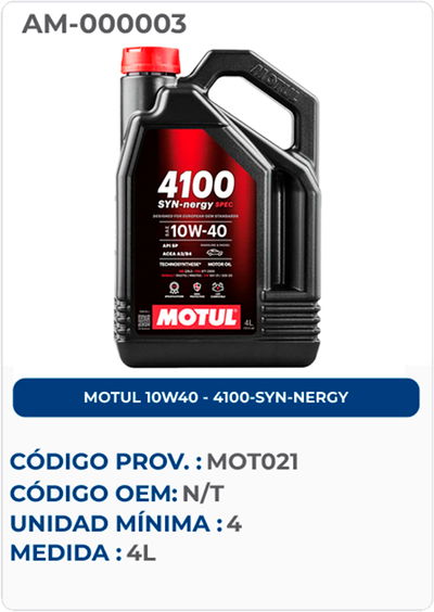 MOTUL 10W40 - 4100-SYN-NERGY