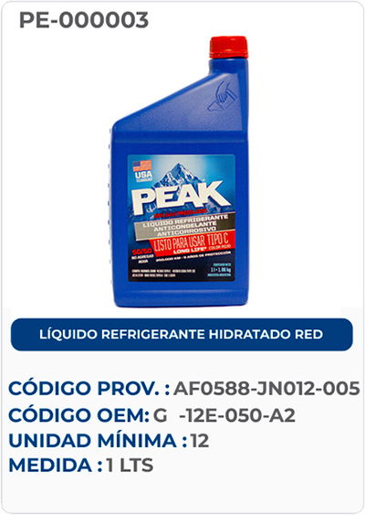 LÍQUIDO REFRIGERANTE HIDRATADO RED G  -12E-050-A2