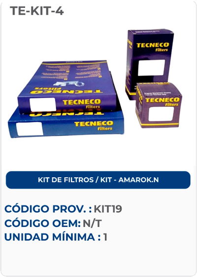 KIT DE FILTROS / KIT AMAROK.N