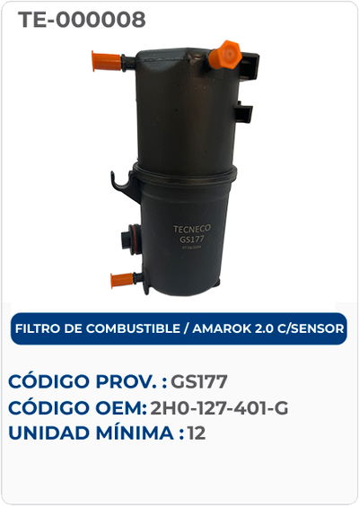 FILTRO DE COMBUSTIBLE AMAROK 2.0 C/SENSOR