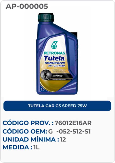 TUTELA CAR CS SPEED 75W