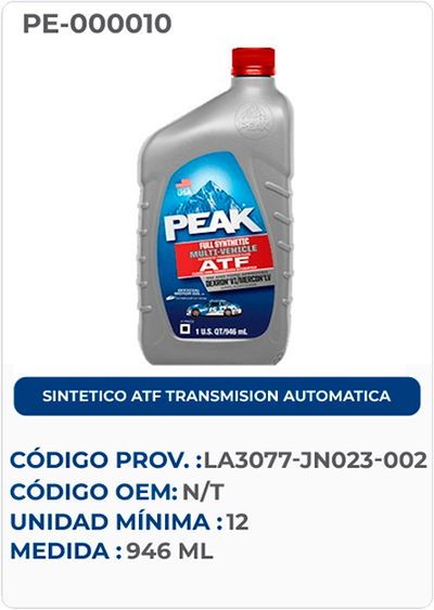 SINTETICO ATF TRANSMISION AUTOMATICA