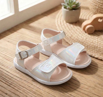 Sandalia metalizada beba