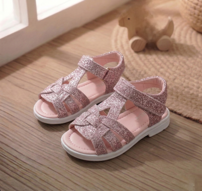 Sandalia glitte rosa 
