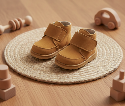Botita velcro camel