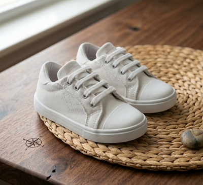 Zapa lona blanca unisex