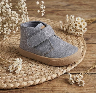 Botineta gris brillante