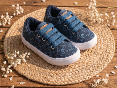Zapa broderie azul