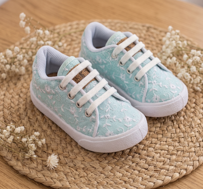 Zapa broderie aqua